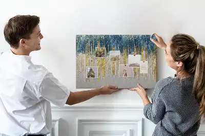 Printed decorative pattern cork memo board