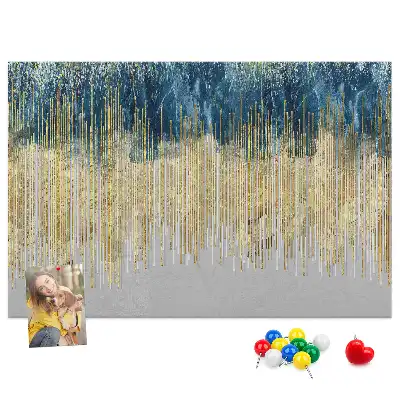 Printed decorative pattern cork memo board