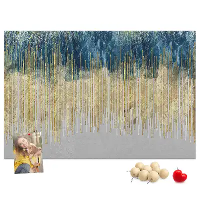 Printed decorative pattern cork memo board