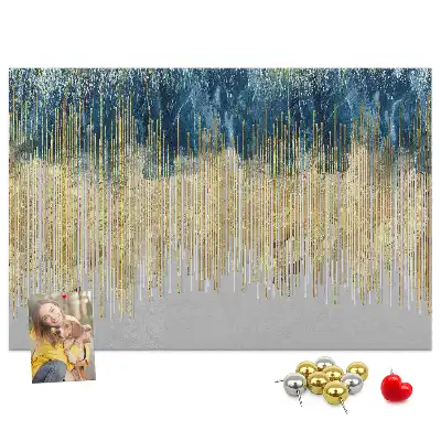 Printed decorative pattern cork memo board