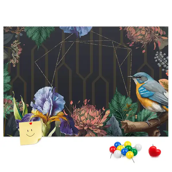 Printed Cork Memo Board Nature frame