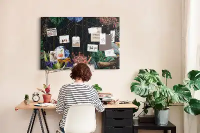Printed Cork Memo Board Nature frame