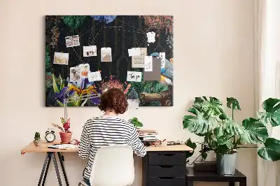 Printed Cork Memo Board Nature frame