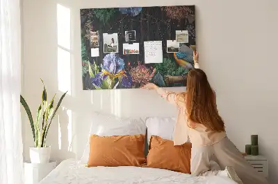 Printed Cork Memo Board with Nature Frame
