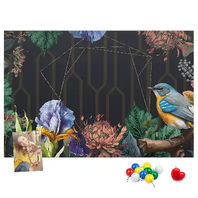 Printed Cork Memo Board with Nature Frame