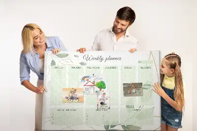Leafy weekly planner cork memo board