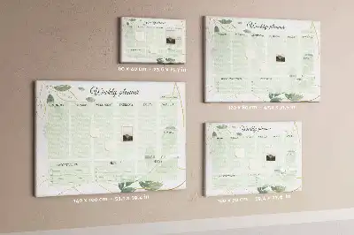 Cork memo board Leafy weekly planner
