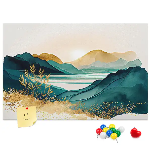 Printed Cork Board Mountain landscape