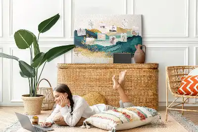 Printed Cork Board Mountain landscape