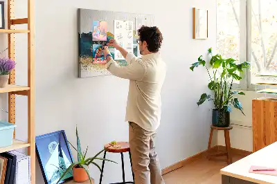 Printed Cork Board Mountain landscape
