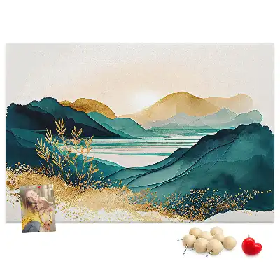 Printed Cork Board Mountain landscape