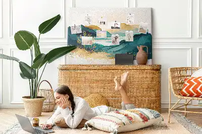 Printed Cork Board Mountain landscape