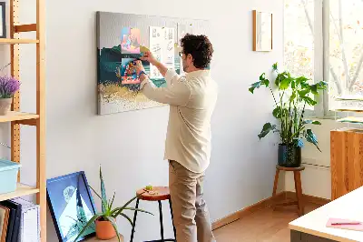 Printed Cork Board Mountain landscape