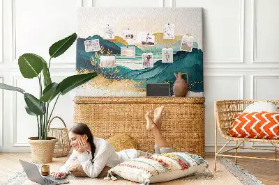 Printed Cork Board Mountain landscape