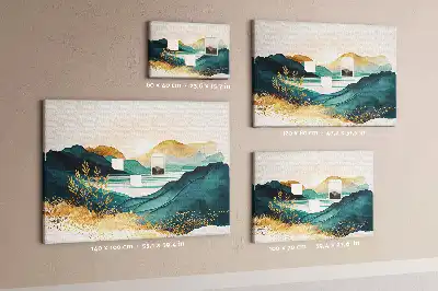 Printed Cork Board Mountain landscape