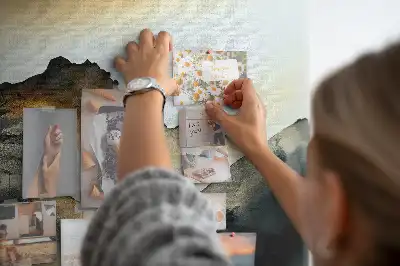 Printed Cork Memo Board Abstract landscape