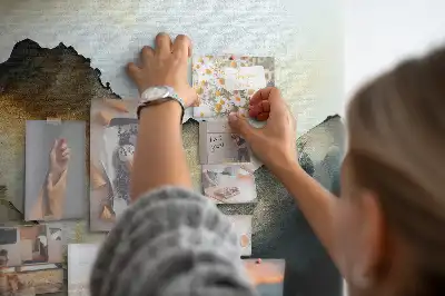 Printed Cork Memo Board Abstract landscape