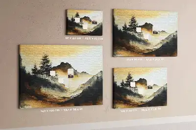 Printed Cork Memo Board Abstract landscape
