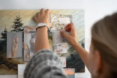 Abstract Landscape Printed Cork Memo Board