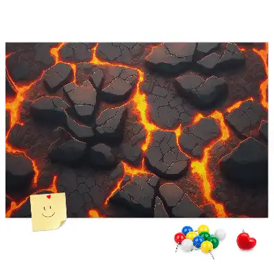 Cork memo board Volcanic lava