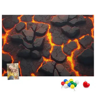 Volcanic lava cork memo board