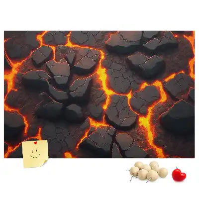 Volcanic lava cork memo board