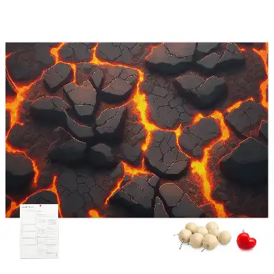 Cork memo board Volcanic lava