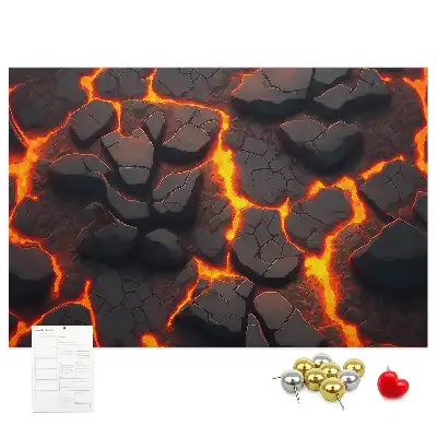 Volcanic lava cork memo board