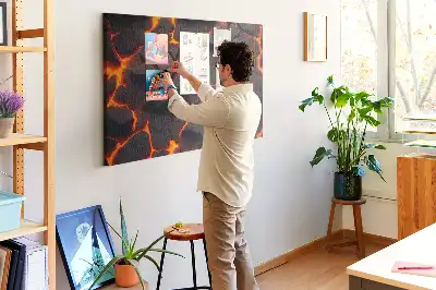 Cork memo board Volcanic lava