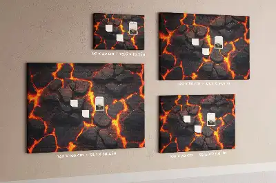 Volcanic lava cork memo board