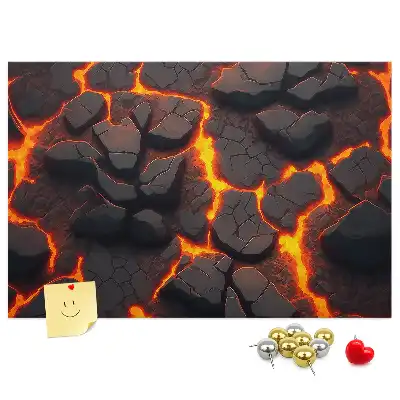 Cork memo board Volcanic lava