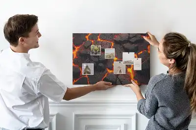 Cork memo board Volcanic lava