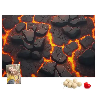 Cork memo board Volcanic lava