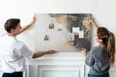 Marble Art Printed Cork Board
