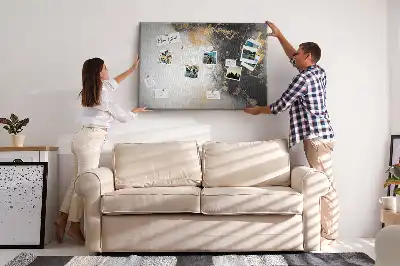 Marble Art Printed Cork Board