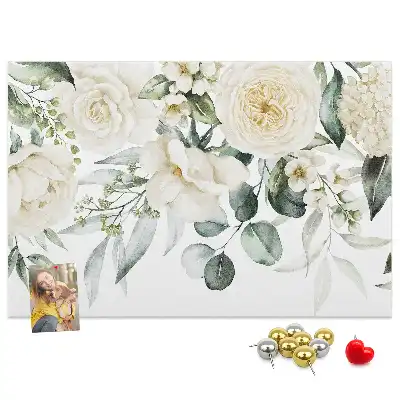 Floral Printed Cork Board