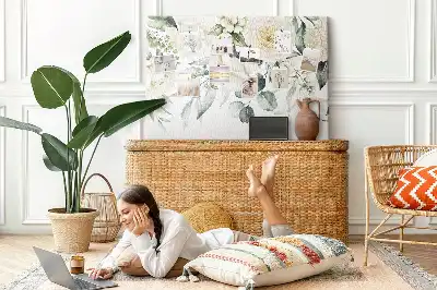 Floral Printed Cork Board