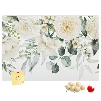 Floral Printed Cork Board