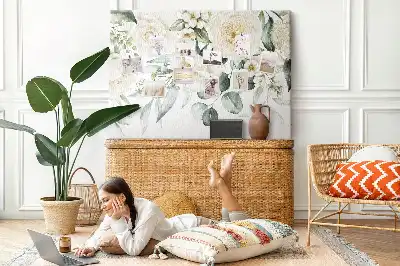 Floral Printed Cork Board