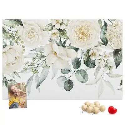 Floral Printed Cork Board