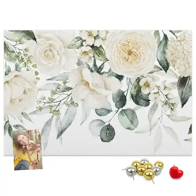 Floral Printed Cork Board