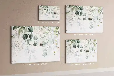 Printed Cork Memo Board with Hanging Plants Design