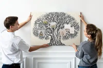Printed Cork Board Large tree nature