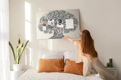 Printed Cork Board Large tree nature