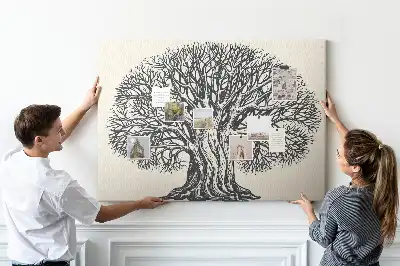 Printed Cork Board Large tree nature