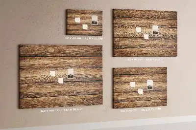 Printed Cork Memo Board with Wooden Frame
