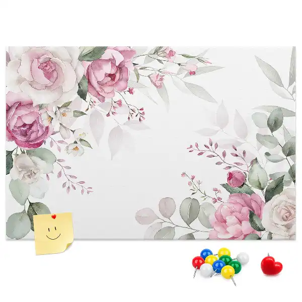 Cork memo board Floral frame
