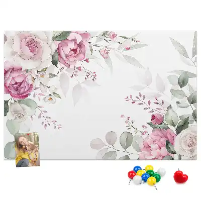 Floral Frame Cork Memo Board