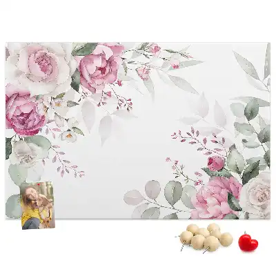 Cork memo board Floral frame