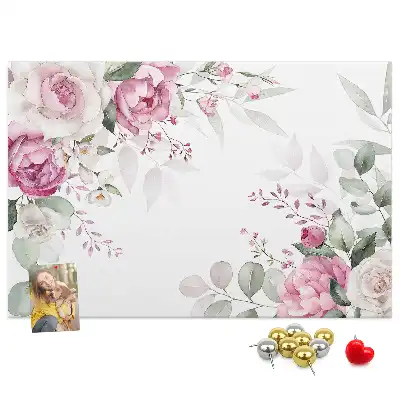 Floral Frame Cork Memo Board